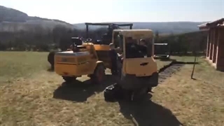 اجرای محوطه سازی با سنگ لاشه