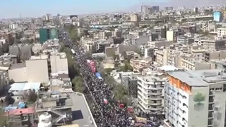 حضور پرشکوه مردم تهراان در راهپیمائی روز قدس