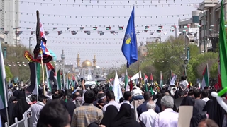 جلوه‌هایی از حضور پرشور مردم مشهد در راهپیمایی روز قدس...