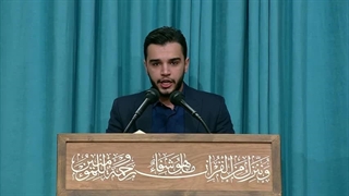 تلاوت قرآن توسط آقای یونس شاهمرادی در دیدار دانشجویان با حضرت آیت الله خامنه ای - ۱۴۰۳/۱/۱۹