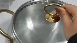 سرویس قابلمه کاسیو ۱۰ پارچه روحی دسته و قپه طلا - جوزی کالا