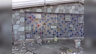 اجرای سنگ مالون سنگ ورقه ای سنگ لاشه آقای رشیدی در مازندران شماره تماس 09193999058