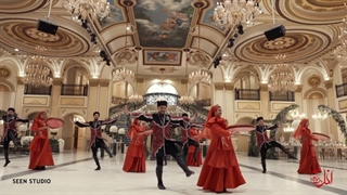 دختران دف نواز با گروه رقص آذربایجانی بیاض