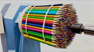 تبدیل مدادهای رنگی به تابلو زیبا