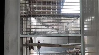 درب کرکره ای اتوماتیک پلی کربنات ،رولاپ برقی با تیغه شفاف