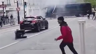 ویدئویی از شورش مهاجران افغان در پایتخت فرانسه