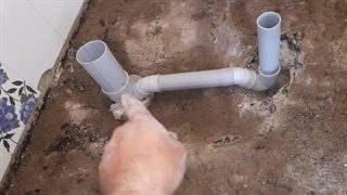 لوله کشی فاضلاب توالت فرنگی
