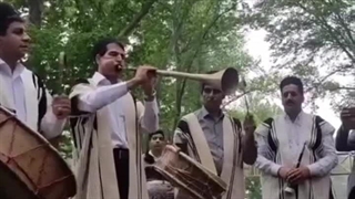 جشنواره دوسالانه سرنانوازی لری در جوار آبشار بیشه دورود، یادمان شامیرزا مرادی و رحمخدا نوری شاد، سرنا محسن کیهان نژاد