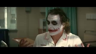 صحنه مشهور دیدار جوکر و هاروی دنت (دوچهره) در بیمارستان