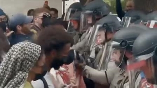 برخورد پلیس ایالات متحده با دانشجویان معترض و طرفدار حماس !!