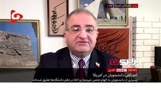 14030213: تقلای بی‌بی‌سی برای تخریب دانشجویان آمریکایی و سفیدشویی خشونت و سرکوبگری وحشیانه پلیس این کشور