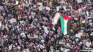 زمینه سازان ظهور - اجتماع صدهاهزار نفری مردم واشنگتن در حمایت از مردم مظلوم غزه