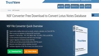 TrustVare NSF Converter Software - Migrate Lotus/HCL Notes for Windows