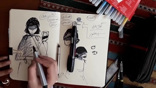 طراحی کاراکتر و مفصل‌بندی با تکنیک کلاژ