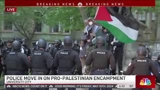 دوربین های NBC10 پلیس فیلی را در حال دستگیری معترضانی که حاضر به ترک محوطه دانشگاه پن نبودند، دستگیر می کنند !!