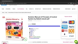 Solution Manual of Principle of Control System by Bakshi ebook pdf