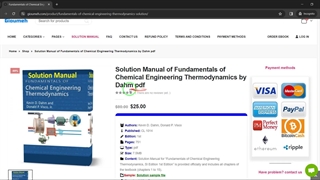 Solution Manual of Fundamentals of Chemical Engineering Thermodynamics by Dahm pdf