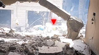 عملیات انهدام تانک با آرپی جی و بمب گذاری توسط نیروهای قسام در غزه