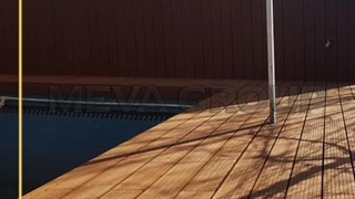 فروش کفپوش چوب پلاست دور استخر