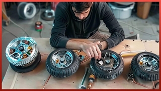 ساخت یک اسکوتر برقی با لاستیک های چرب و چهار موتور هاوربرد