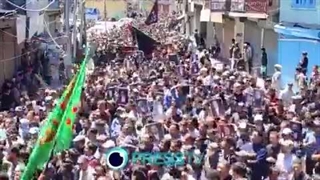سوگواری مردم کشمیر در عزای شهدای خدمت =)