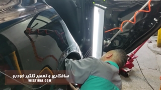 صافکاری و نقاشی تخصصی خودروی میتسوبیشی لنسر در تعمیرگاه تخصصی وستینال