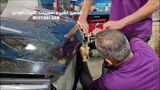 صافکاری تخصصی خودروی هیوندای توسان در تعمیرگاه تخصصی وستینال