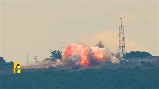 حزب الله لبنان مقر لشکر 91 با موشک قدرتمند برکان هدف قرار داد - طوفان الاقصی