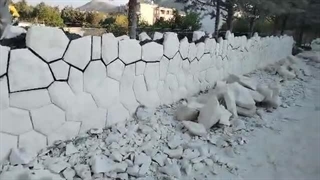 در حال انجام اجرای سنگ مالون سفید اصفهان در جاجرود