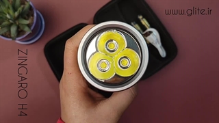 چراغ قوه 3 لامپ زینگارو ZINGARO H4