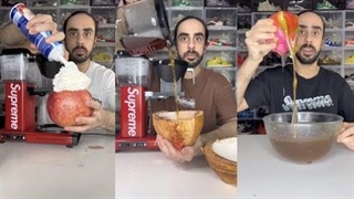 اسمرفود مسلمان غربی : چالش میکس ترکیبات مختلف خوراکی ! (موکبانگ) -موج کره ای