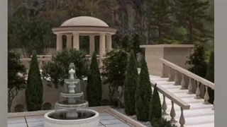 طراحی محوطه باغ به سبک رومی در شیراز