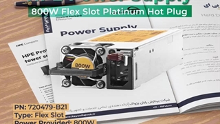 منبع تغذیه اچ پی ای HPE 800W Flex Slot Platinum Hot Plug Power Supply Kit با پارت نامبر P720479-B21