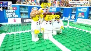 شبیه سازی بازی افتاحیه یورو با عروسک لگو
