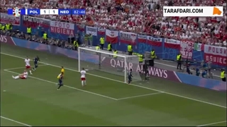 گل ووت وخهورست به لهستان (لهستان 1-2 هلند)