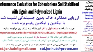 Performance Evaluation for Cohesionless Soil Stabilized with Lignin and Polymerized Lignin - GTJ20220260