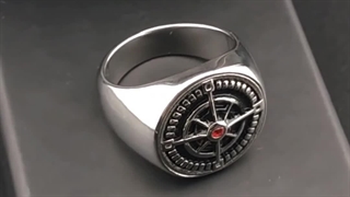 انگشتر مردانه نگین قرمز