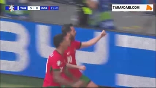 گل برناردو سیلوا به ترکیه (ترکیه 0-1 پرتغال)