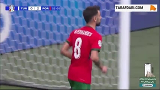 پاس گل کریستیانو رونالدو و گل برونو فرناندز مقابل ترکیه (ترکیه 0-3 پرتغال)