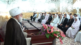 تشرف 114 زوج دانشجوی دانشگاه های مشهد به حرم مطهر و دیدار با تولیت آستان قدس رضوی