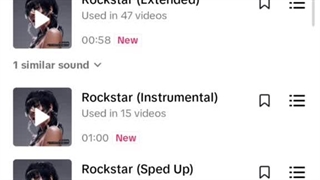 ورژن sped up  آهنگ راک استار تو تیک تاک منتشر شده