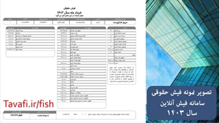 نمای جدید فیش حقوقی ( سال 1403 ) سامانه فیش آنلاین با قابلیت بارگذاری فایل Excel