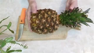 آموزش پوست کندن آناناس , آموزش برش آناناس , راحت ترین روش برش آناناس