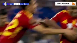 گل تماشایی لامین یامال به فرانسه (اسپانیا 1-1 فرانسه)
