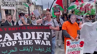 راهپیمایی برای توقف نسل‌کشی ، خیابان بزرگ کاردیف ولز !!!