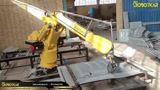 ماشینکاری و برشکاری رباتیک قطعات پلیمری ABS وکیوم فرمینگ با ربات صنعتی فانوک