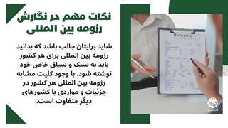 رزومه بین المللی و نحوه نگارش آن برای هر کشور