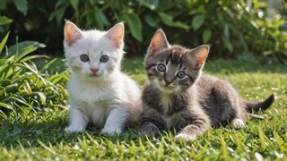 ویدیوی گربه و بچه گربه ناز