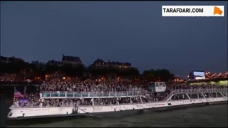 کاروان پر جمعیت ایالات متحده در مراسم افتتاحیه المپیک 2024 پاریس