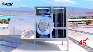 کولر صنعتی 35000 سانتریفیوژ برای سوله های صنعتی ، انبارها، مساجد و غیره